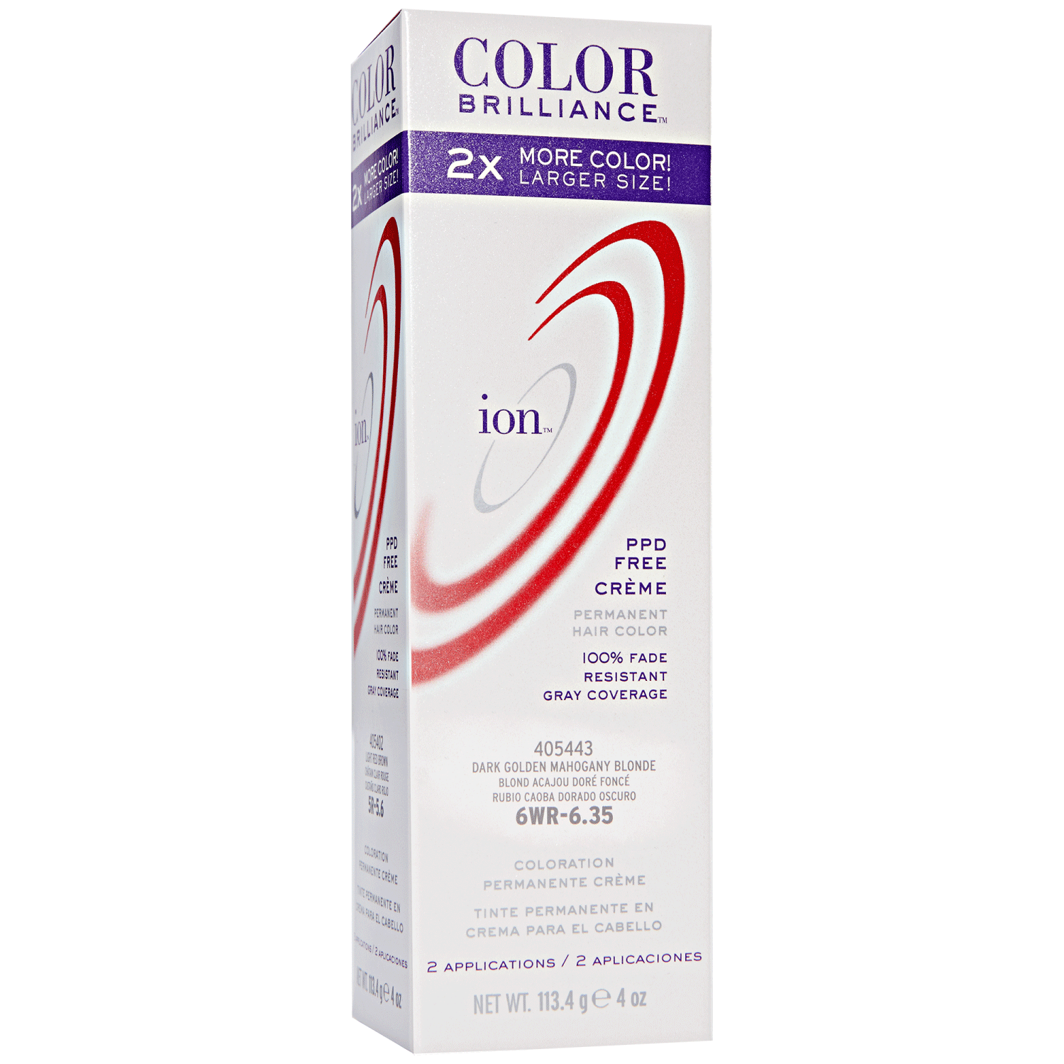 ion permanent creme hair color chart