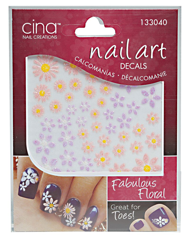 Cina Nail Creations Fabulous Fl 3 D Art Decals Fabulous Fl 3 D Nail Art Decals