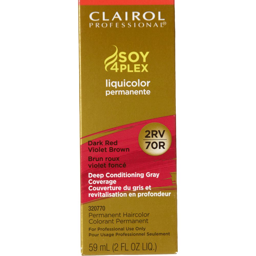 Clairol Professional 2rv 70r Dark Red Violet Brown Liquicolor 2rv 70r Dark Red Violet Brown Liquicolor Permanent Hair Color