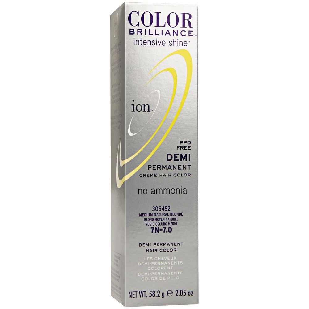 Medium Natural Blonde Ion Color Brilliance Demi Permanent Creme Intensive Shine 7n Medium Natural Blonde Demi Permanent Creme Hair Color