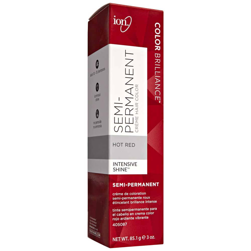 Hot Red Color Brilliance Semi Permanent Hair By Ion Demi Hot Red Semi Permanent Hair Color