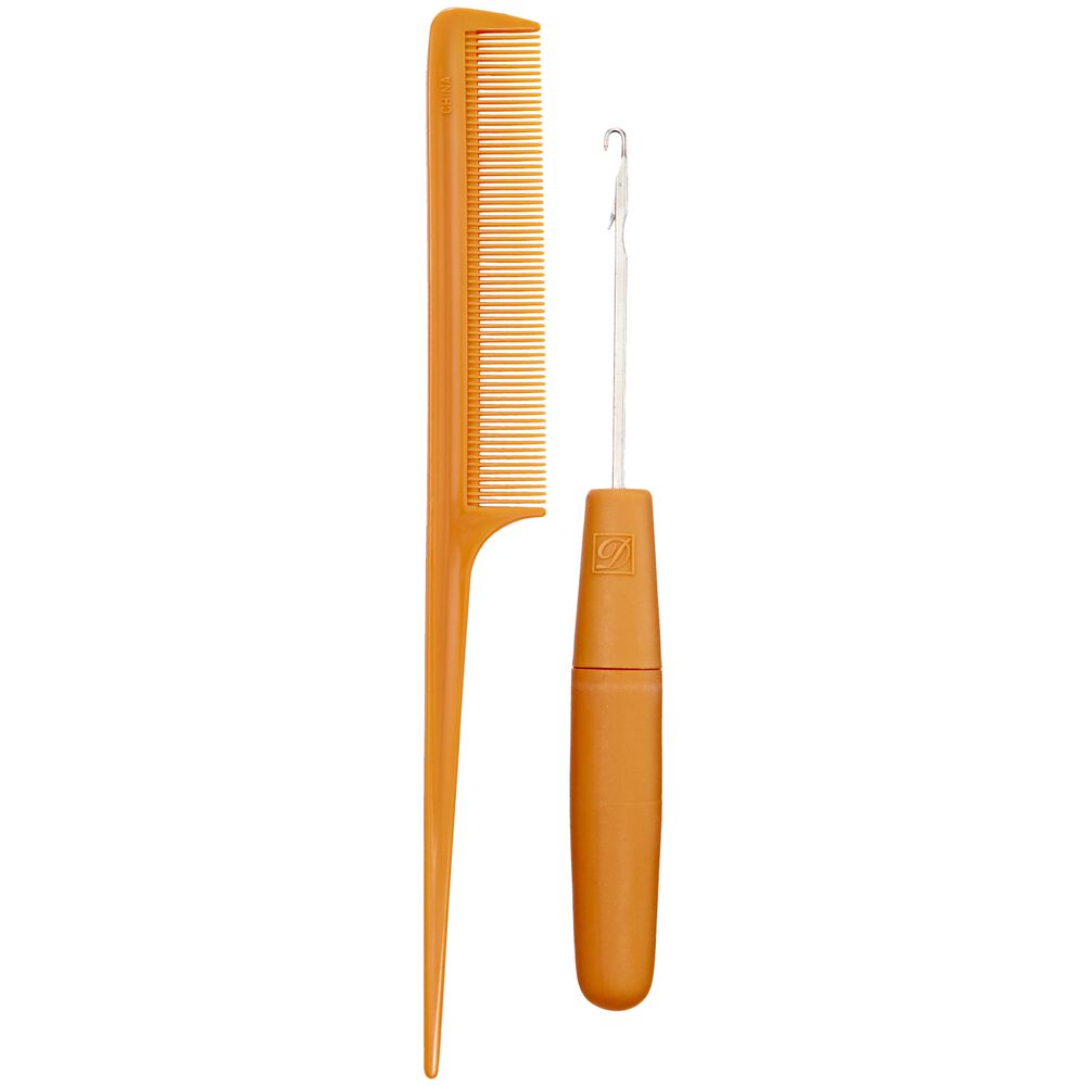 Donna Crochet Needle And Rattail Comb Set Donna Crochet Needle And Rattail Comb Set