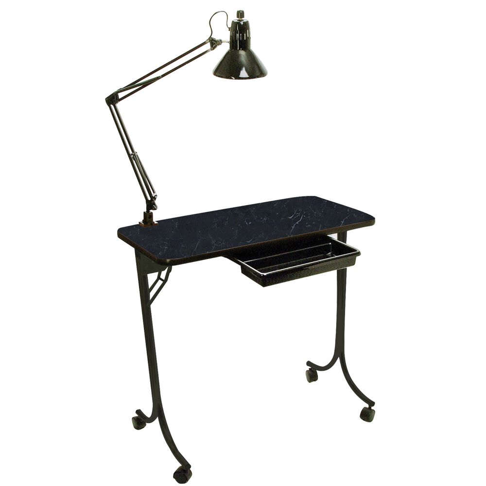 Allied Portable Nail Table Portable Nail Table Black Marble
