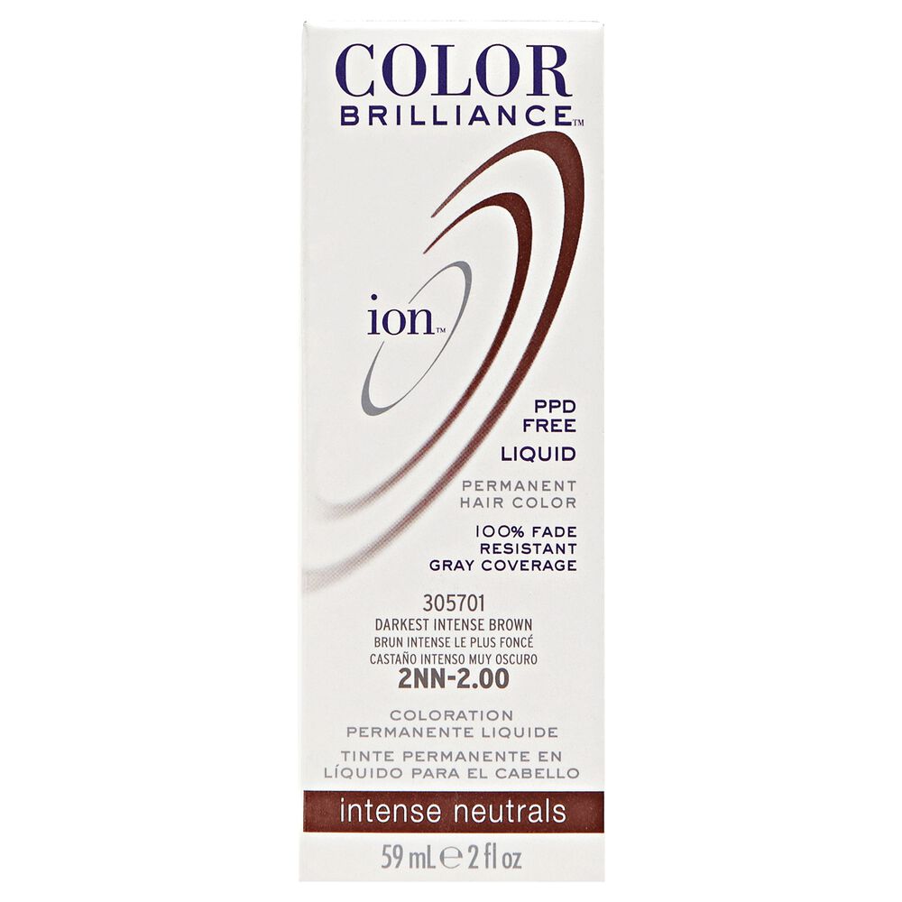 Ion 2NN Darkest Intense Brown Permanent Liquid Hair Color ...