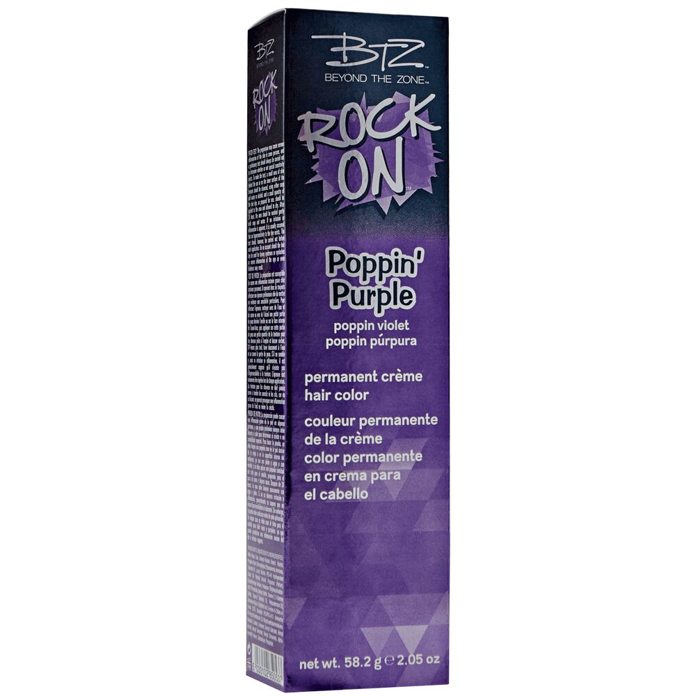 Beyond The Zone Poppin Purple Permanent Creme Hair Color By Rock On Poppin Purple Permanent Creme Hair Color