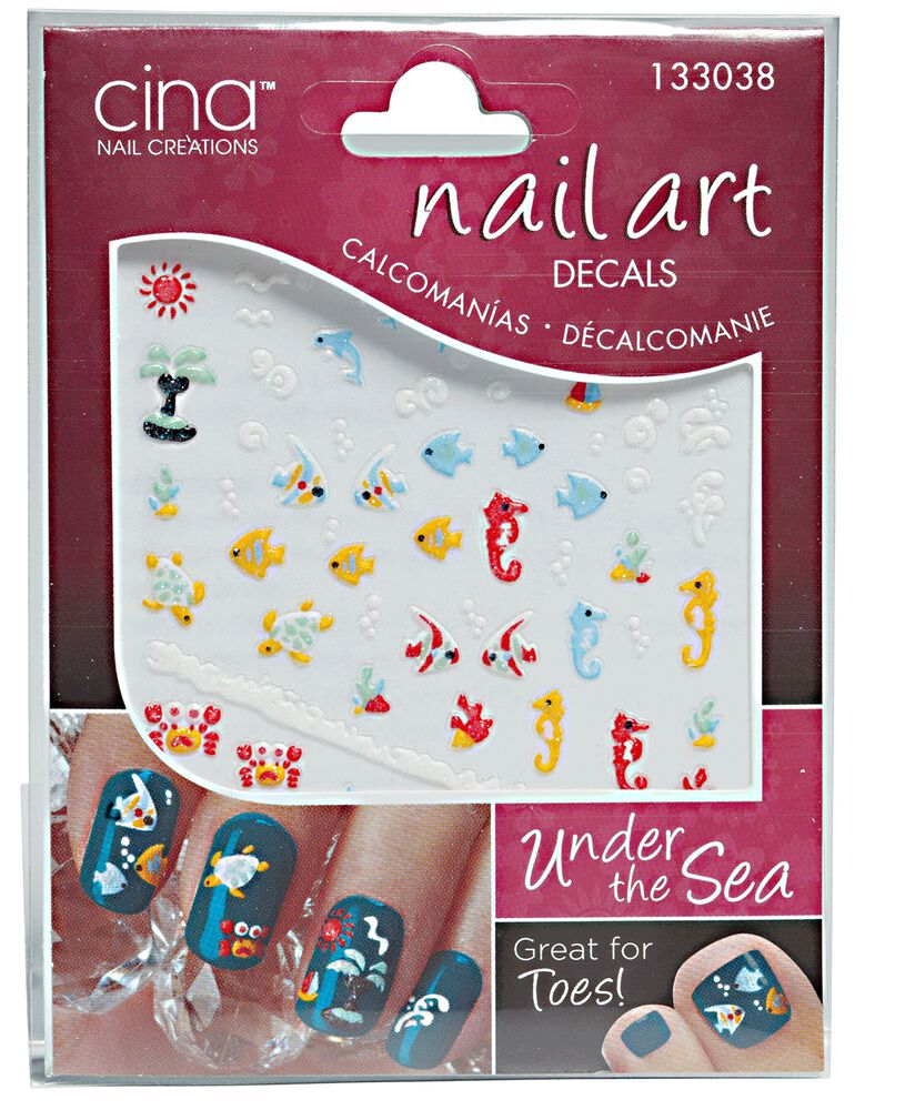 Cina Nail Creations Under The Sea 3 D Art Decals Under The Sea 3 D Nail Art Decals