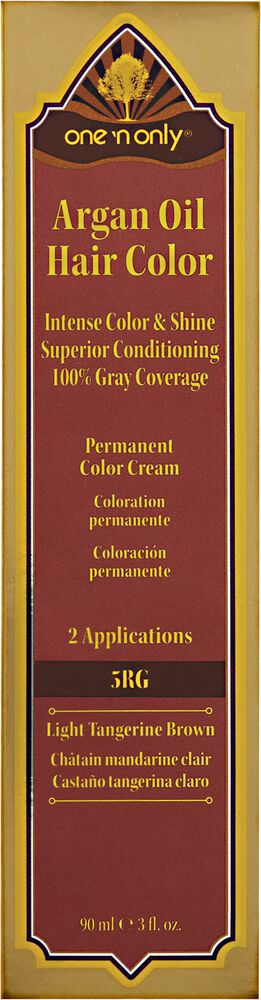 One N Only Argan Oil Permanent Color Hair Cream Tangerine Series 5rg Light Tangerine Brown Permanent Hair Color Cream