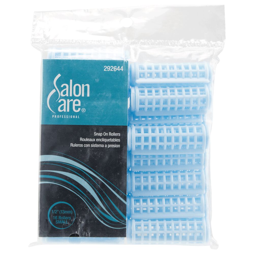 Small 1 2 Inch Blue Snap On Rollers 16 Count By Salon Care Curlers Small 1 2 Inch Blue Snap On Rollers 16 Count