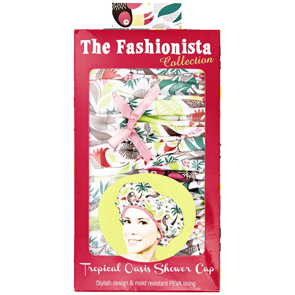 Betty Dain Tropical Print Shower Cap Images Tropical Print Shower Cap