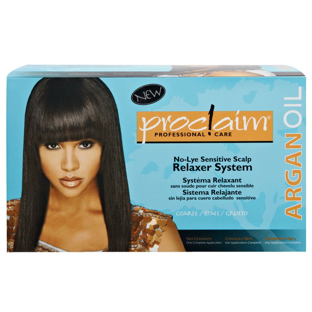 proclaim no lye argan oil hair course relaxer hair straighteners