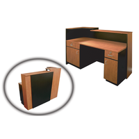 Salon Reception Desks Chairs Equipment Sally Beauty 5004 Reception Desk Cherry With Black Trim