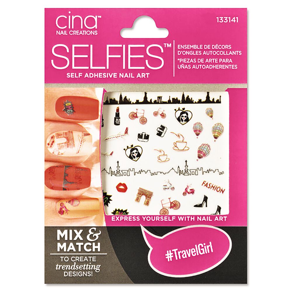 Cina Selfies Self Adhesive Nail Art Travel Self Adhesive Nail Art
