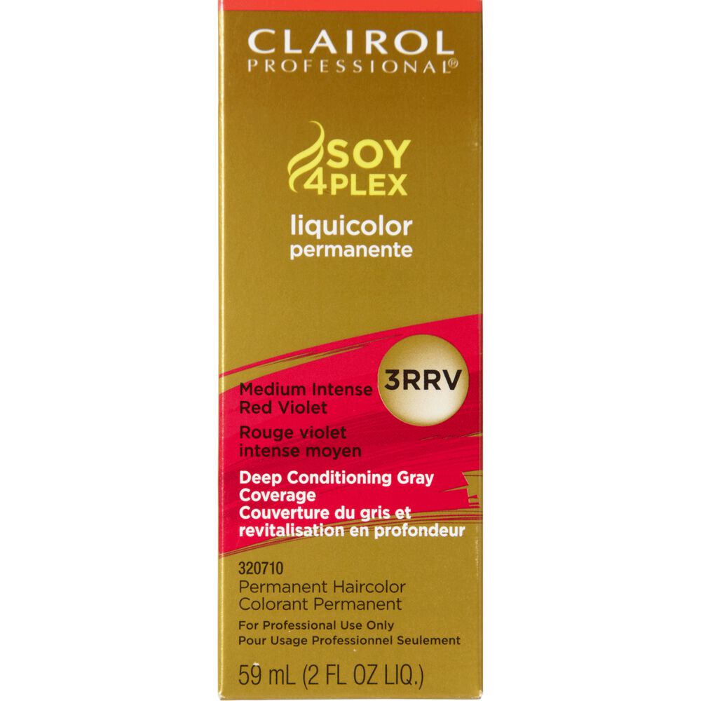clairol professional 3rrv medium intense red violet liquicolor