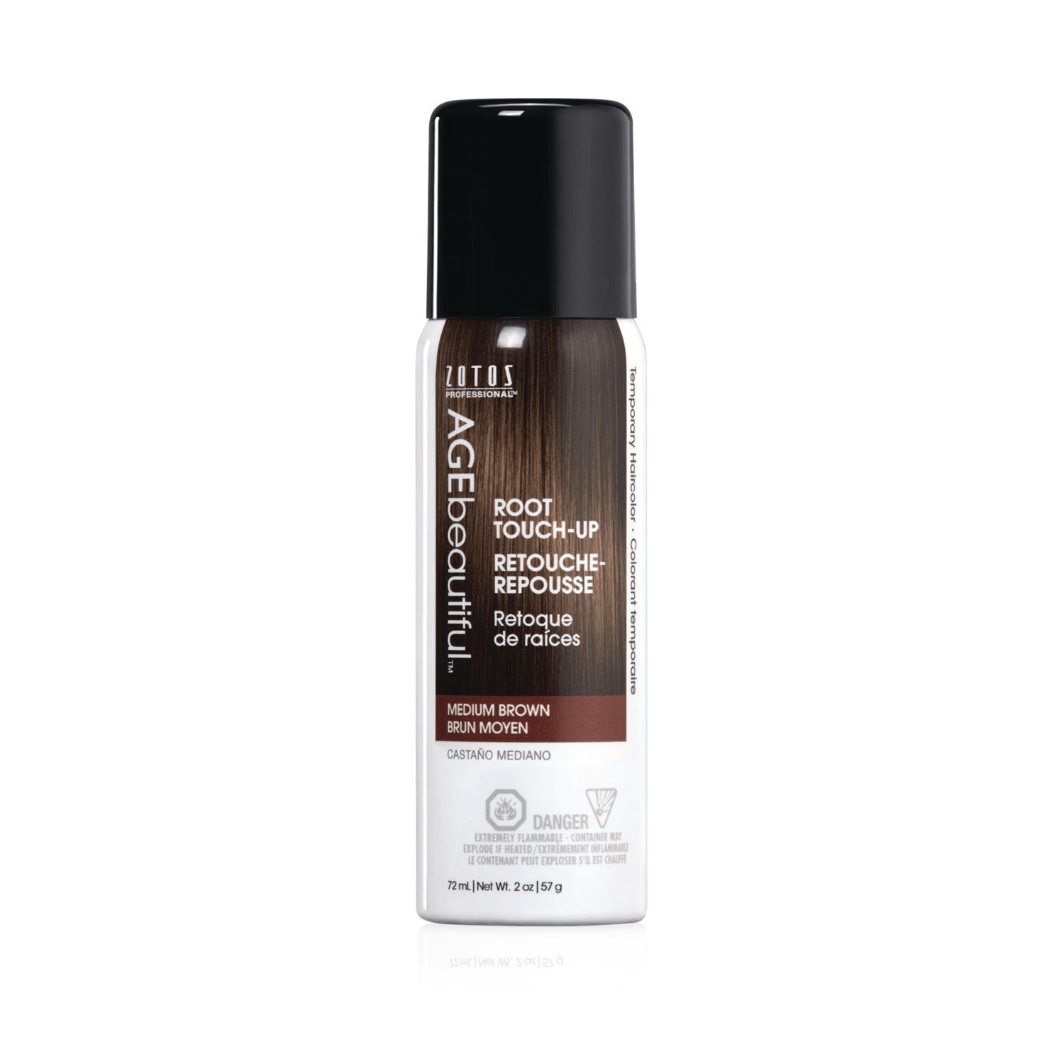 AgeBeautiful Medium Brown Root Touch Up Spray Temporary Hair Color