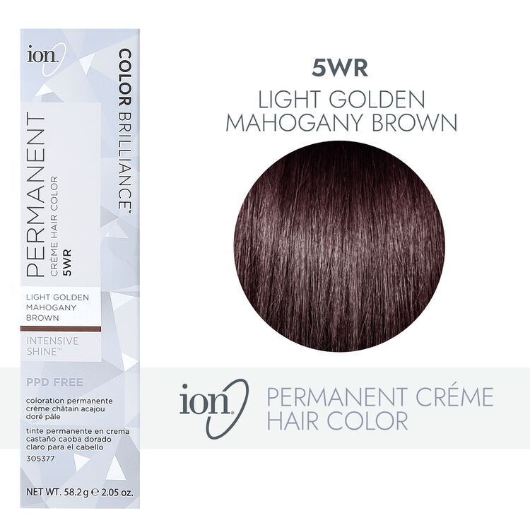 5WR Light Golden Mahogany Brown Permanent Creme Hair Color