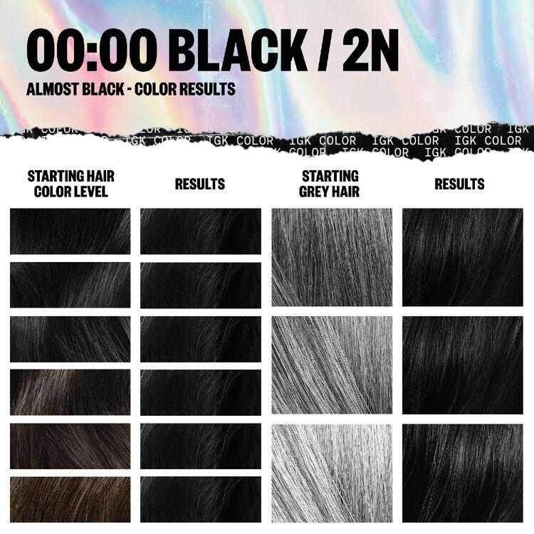 00:00 Black Permanent Color Kit