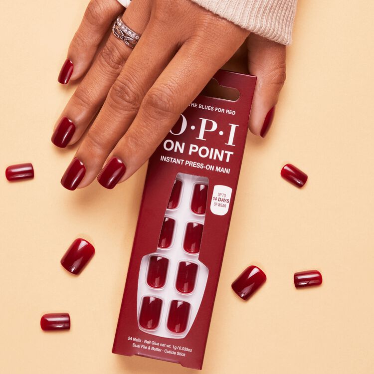 OPI Got The Blues for Red Press-On Nails