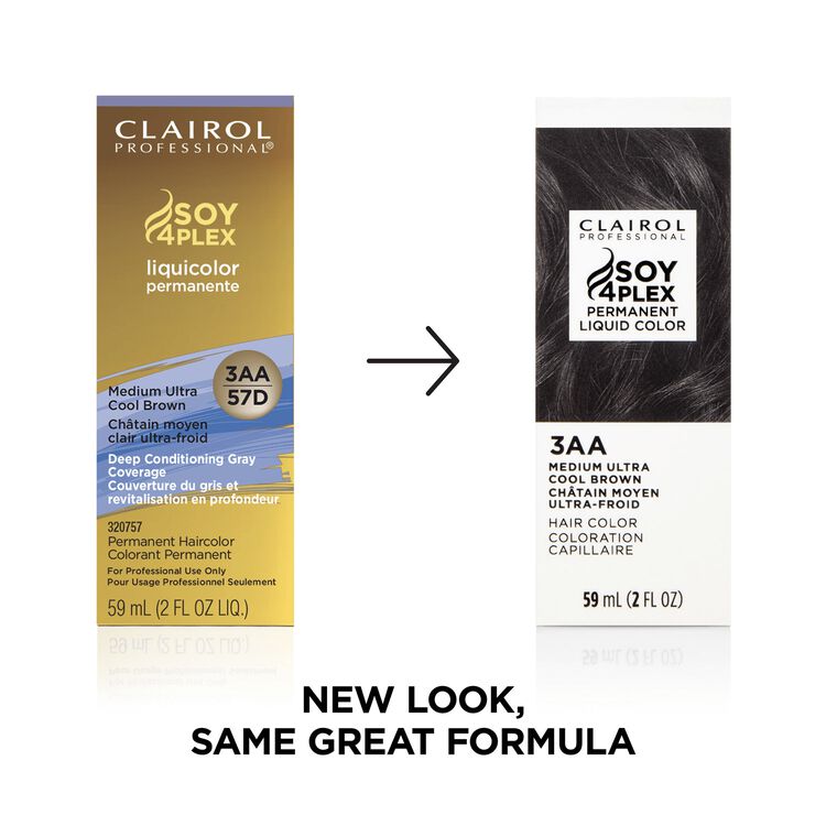 3AA Medium Ultra Cool Brown Permanent Liquid Hair Color