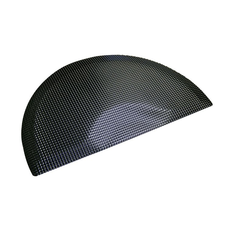 Double Sponge Half Circle Black Floor Mat