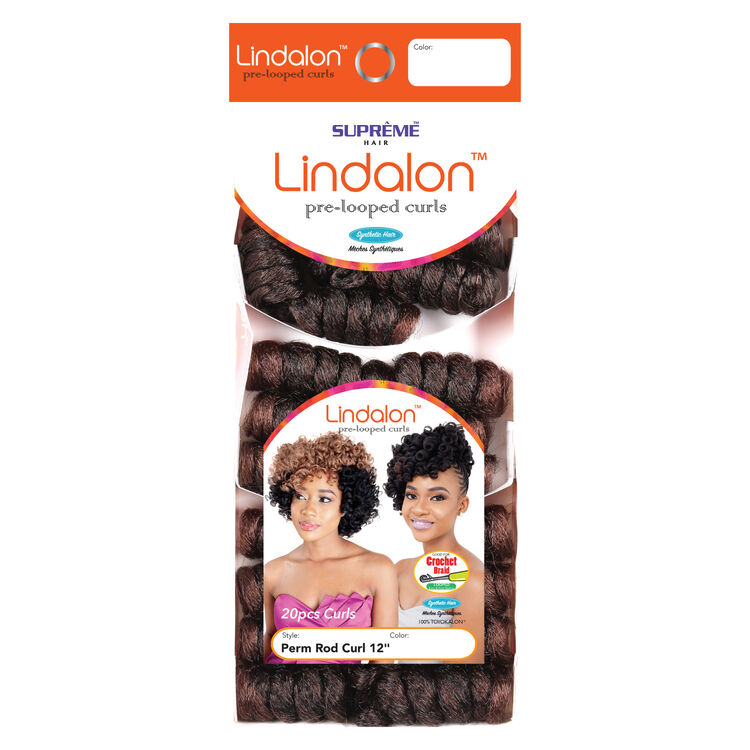 Crochet Perm Rod Curl 12 Inch Ombre Black/Med.Auburn