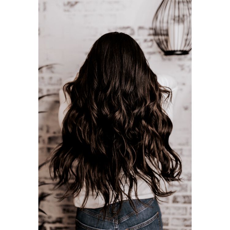 18" Ultra-Seamless Clip-in Hair Extensions Balayage Espresso / Medium Dark Brown