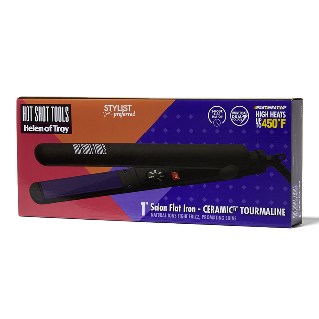 Canada Purple Plates Ceramic Flat Iron (1 in) by Hot Shot Tools Flat