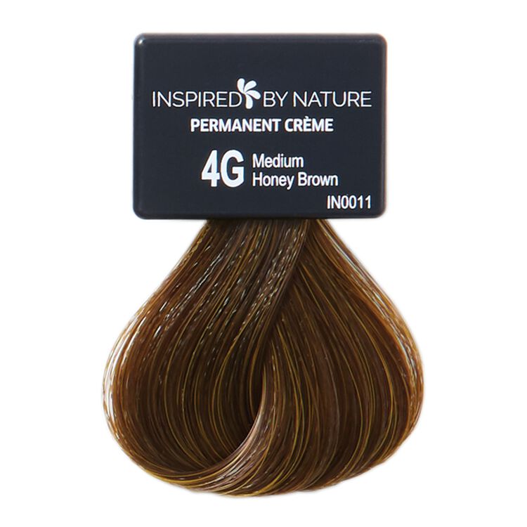 Inspired By Nature Ammonia-Free Permanent Hair Color Medium Honey Brown 4G  | Permanent Hair Color | Sally Beauty