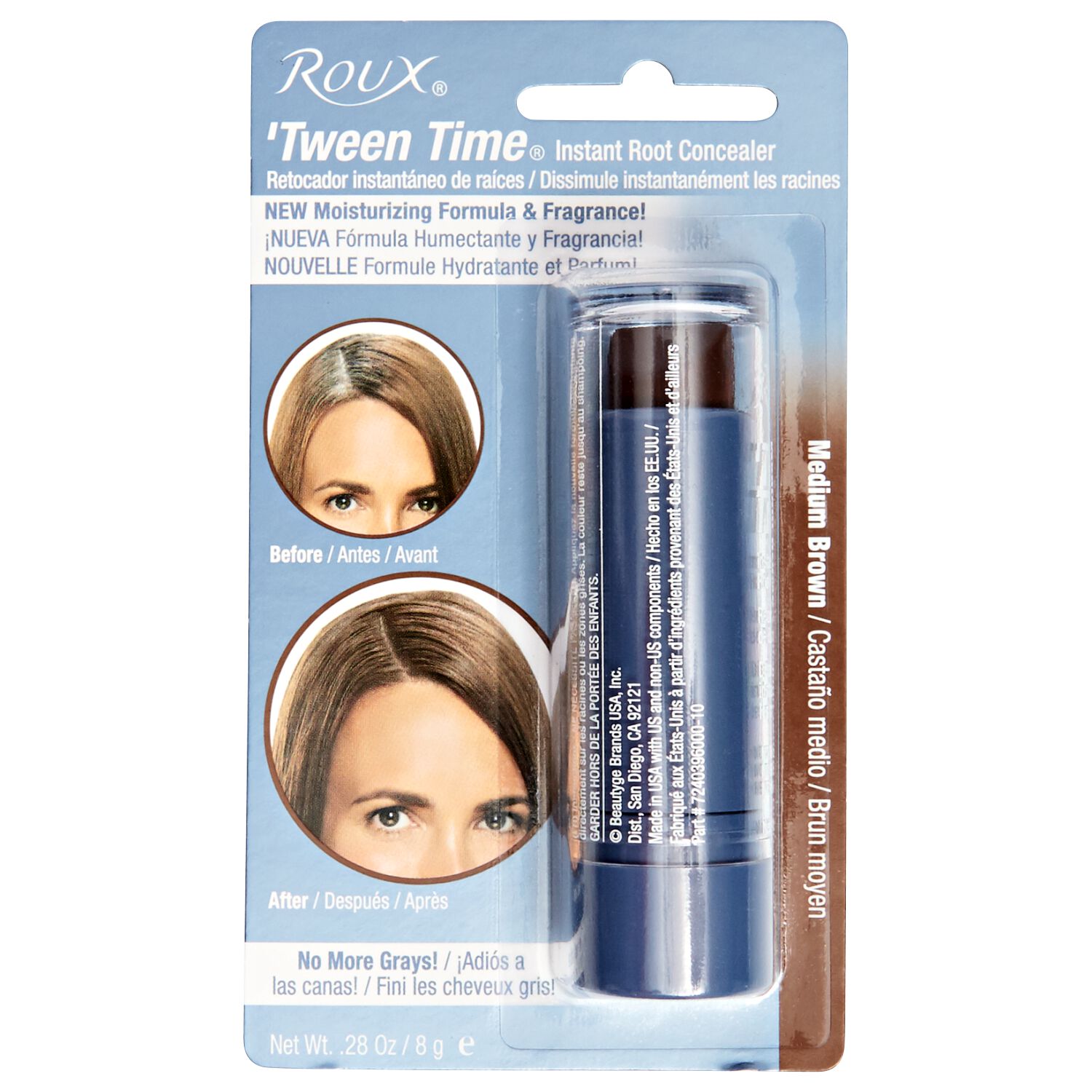 Roux Medium Brown Instant Hair Color Touch Up Stick Root Touch Ups