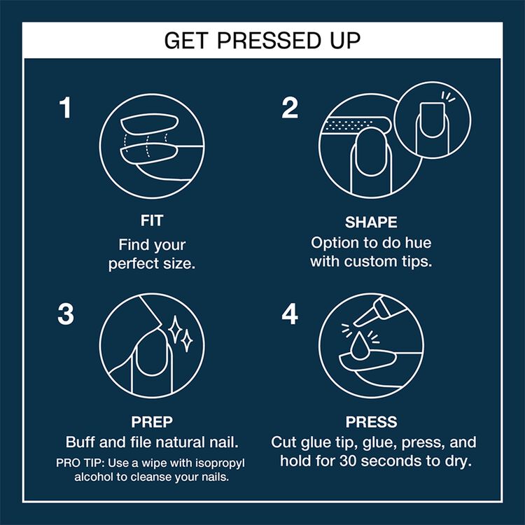 OPI Midnight Mantra Press-On Nails