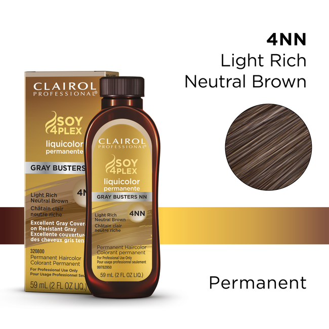 Clairol Professional 4nn Light Rich Neutral Brown Liquicolor