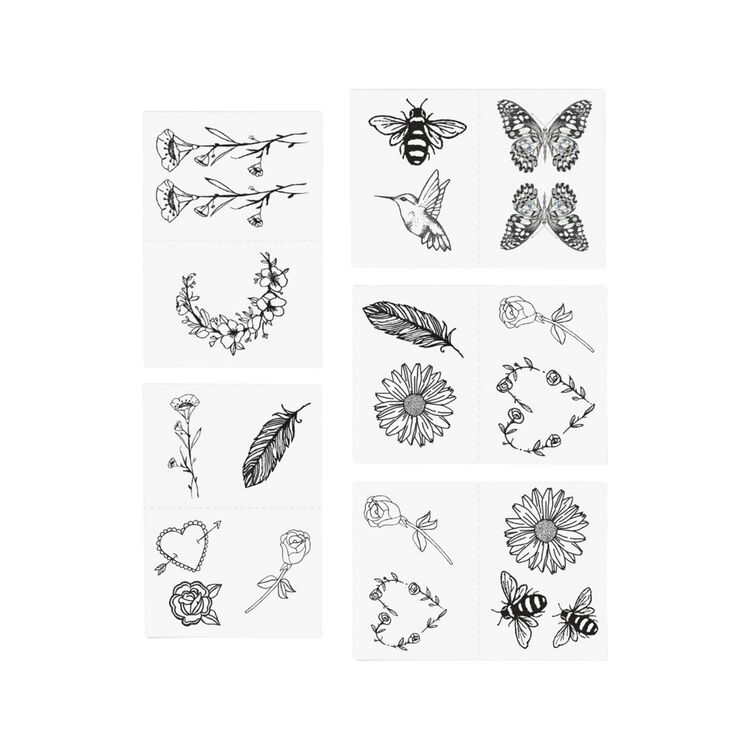 The Embroidered Pack Temporary Tattoos