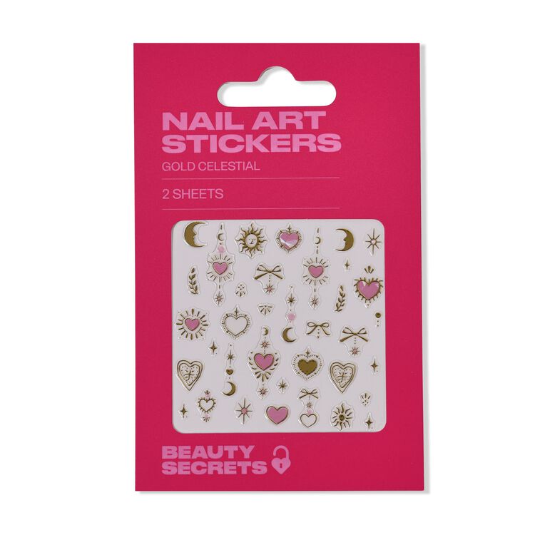 Pink & Gold Nail Art Stickers