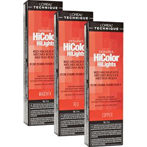 Loreal Hicolor Red Hilights Permanent Creme Hair Color
