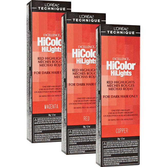 Hicolor Red Hilights Permanent Creme Hair Color