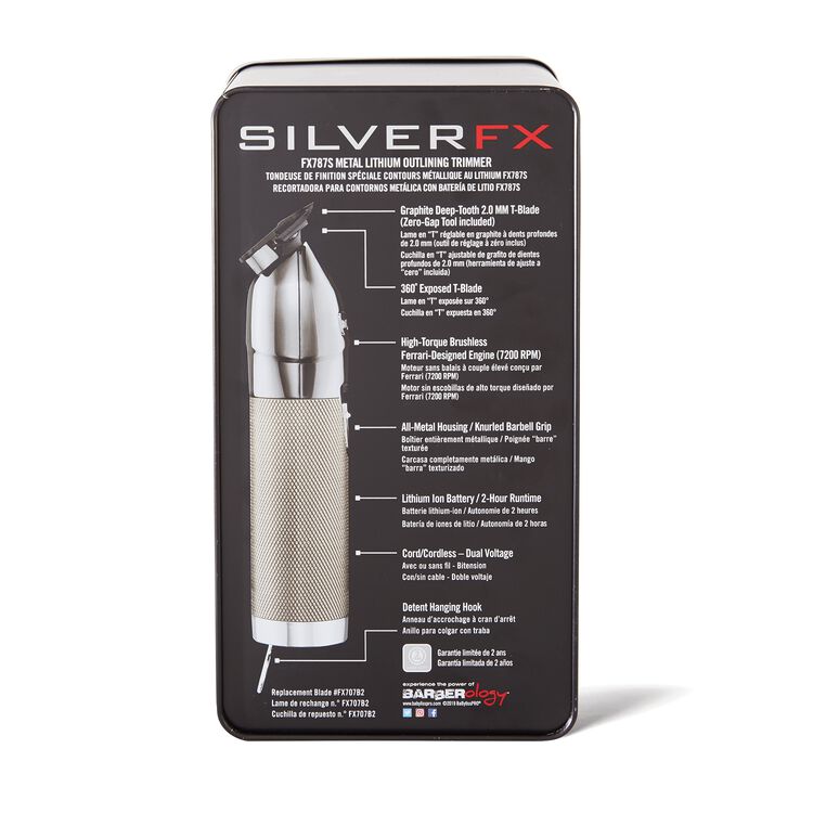 Babylisspro Silver Metal Fx Trimmer Exposed T Blade Clippers Beard Trimmers Sally Beauty