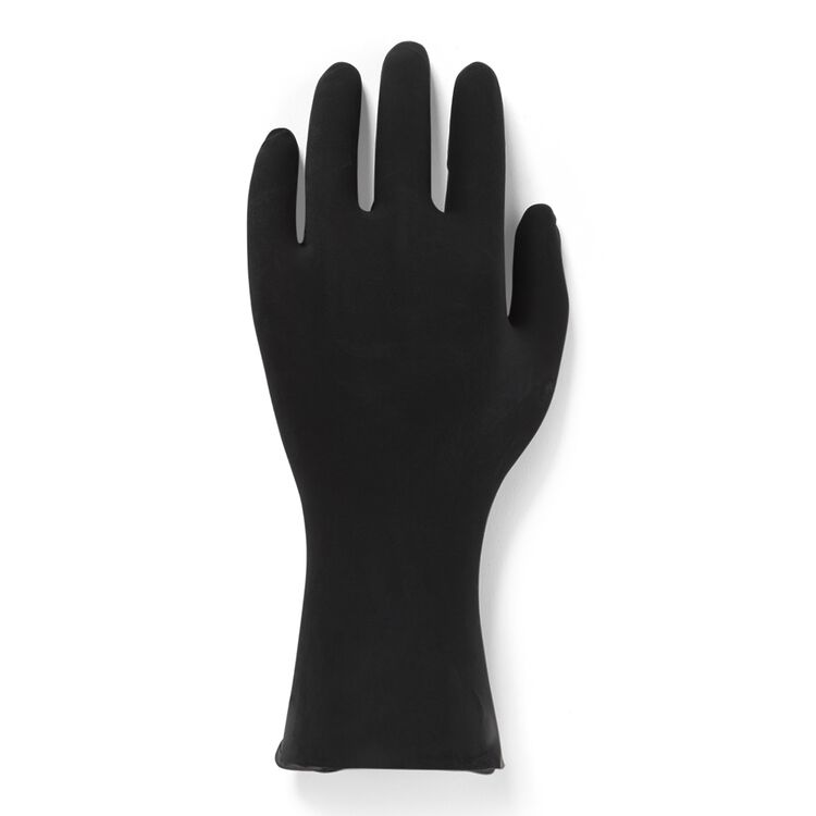 Salon Care 2 Count Black Reusable Latex Gloves Small