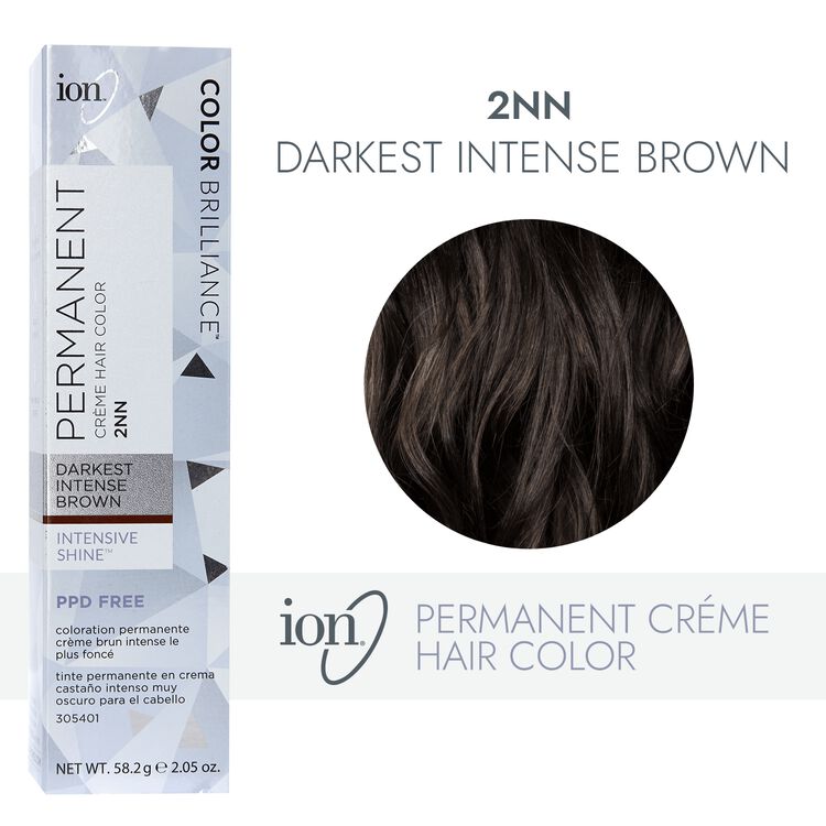 Ion 2Nn Darkest Intense Brown Permanent Creme Hair Color By Color  Brilliance | Permanent Hair Color | Sally Beauty