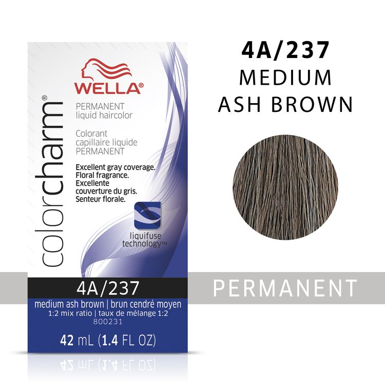 Medium Ash Brown colorcharm Liquid Permanent Hair Color