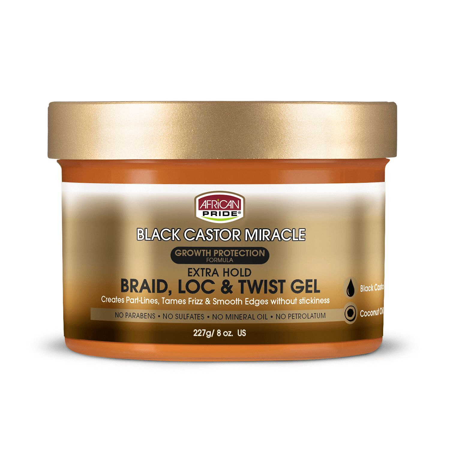 Black Castor Miracle Extra Hold Braid, Loc, & Twist Gel
