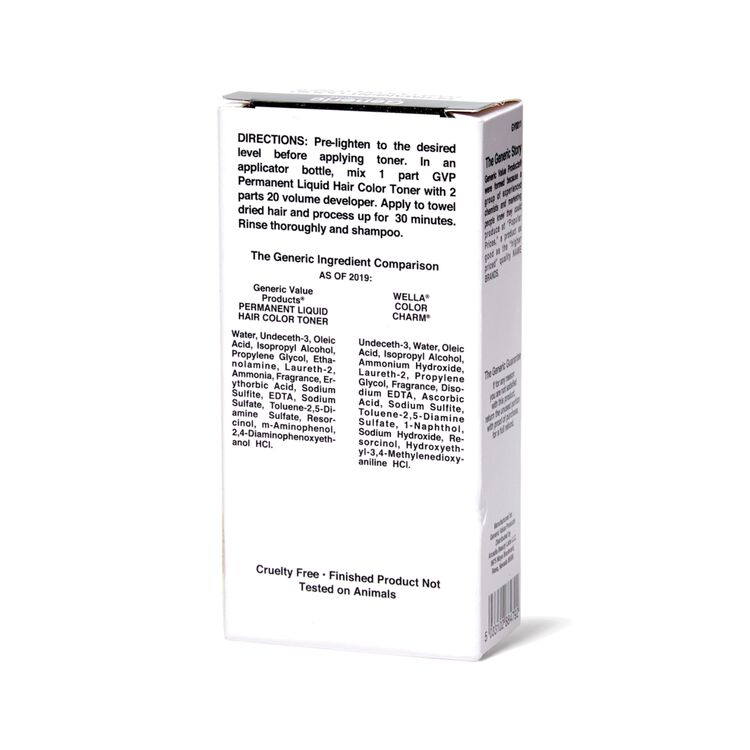 T18 Icy White Permanent Liquid Hair Color Toner Compare to Wella® ColorCharm®