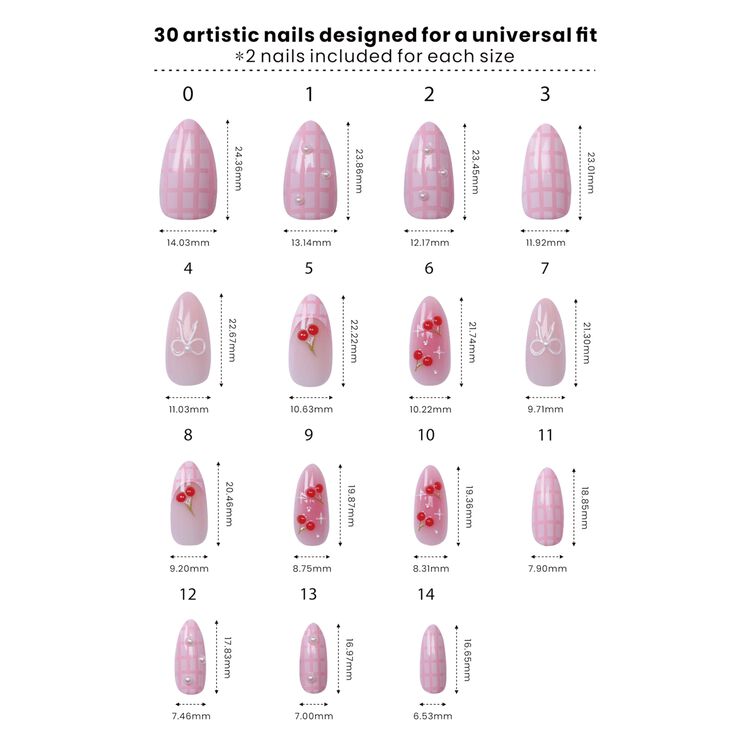 Cherry Picnic Press On Nails