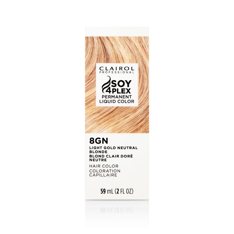 8GN Light Gold Neutral Blonde Permanent Liquid Hair Color