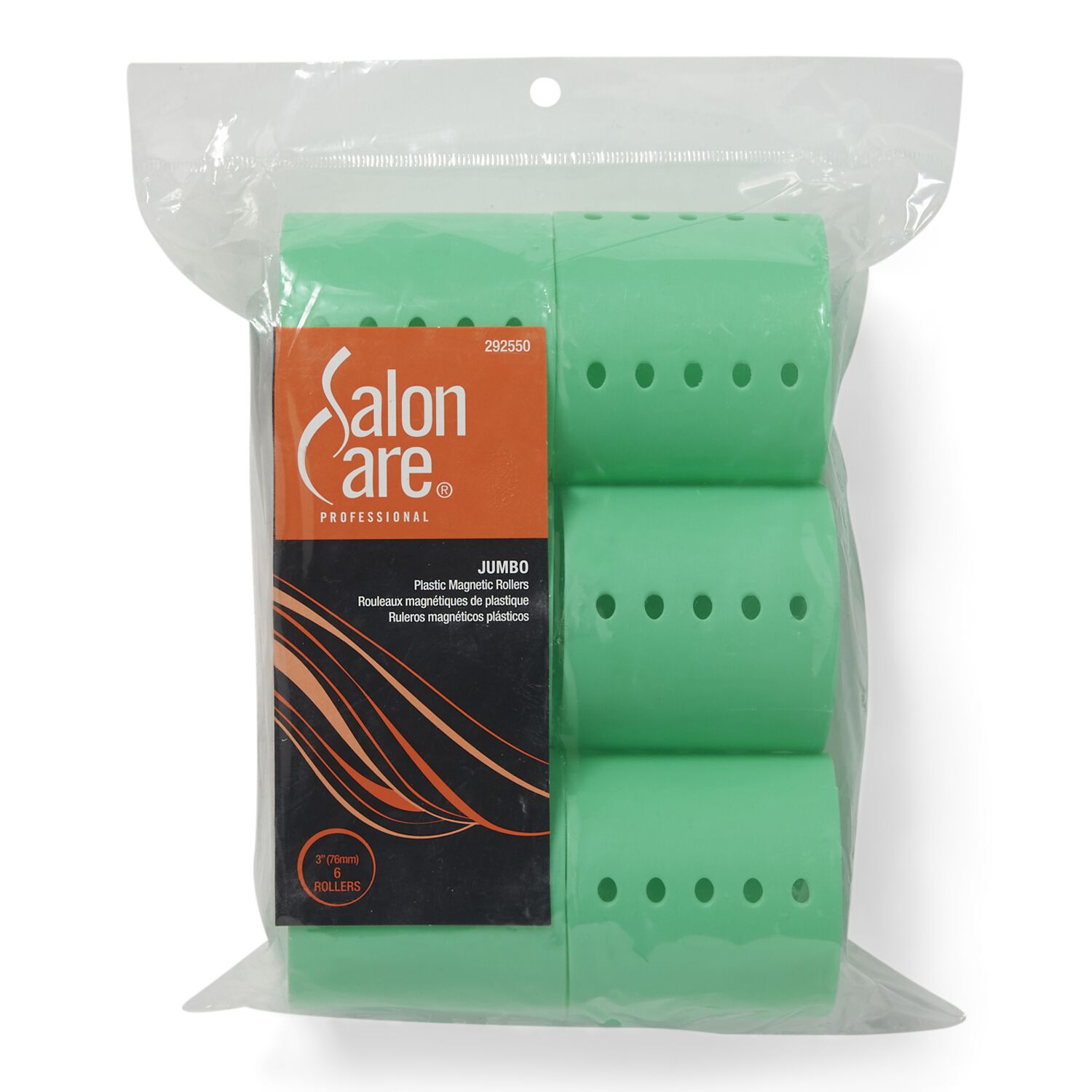 Green Jumbo Rollers by Salon Care Curlers And Rollers