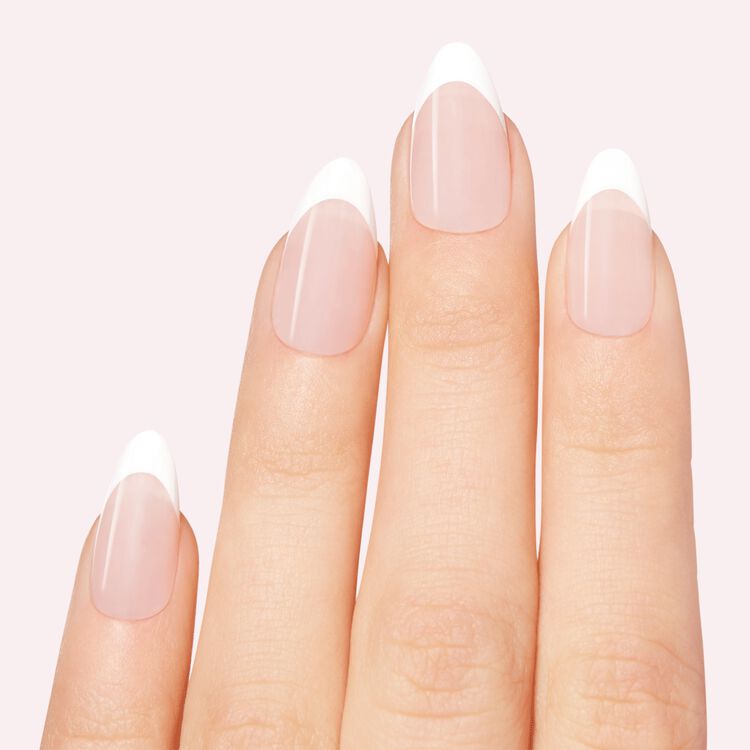 Acrylic French Glue-on Nail - Medium Almond