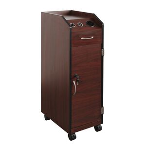 Keystone Mahogany Lockable Wood Trolley
