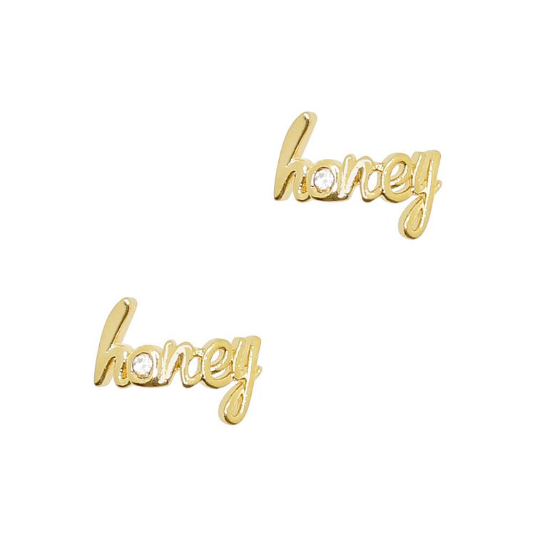 Nail Art Charms Bedazzled Honey Zircon Charm Gold