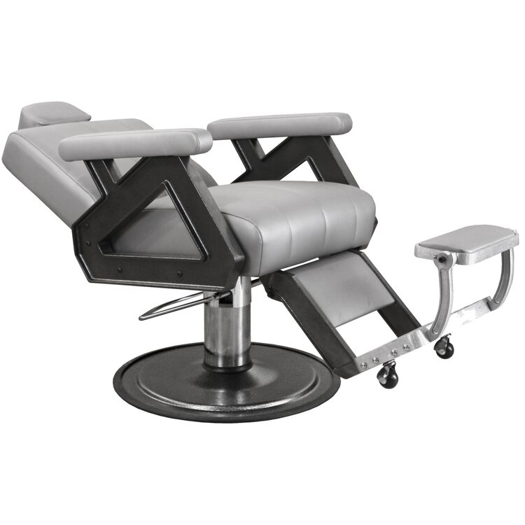 Collins Caliber Barber Chair With Silver Arms
