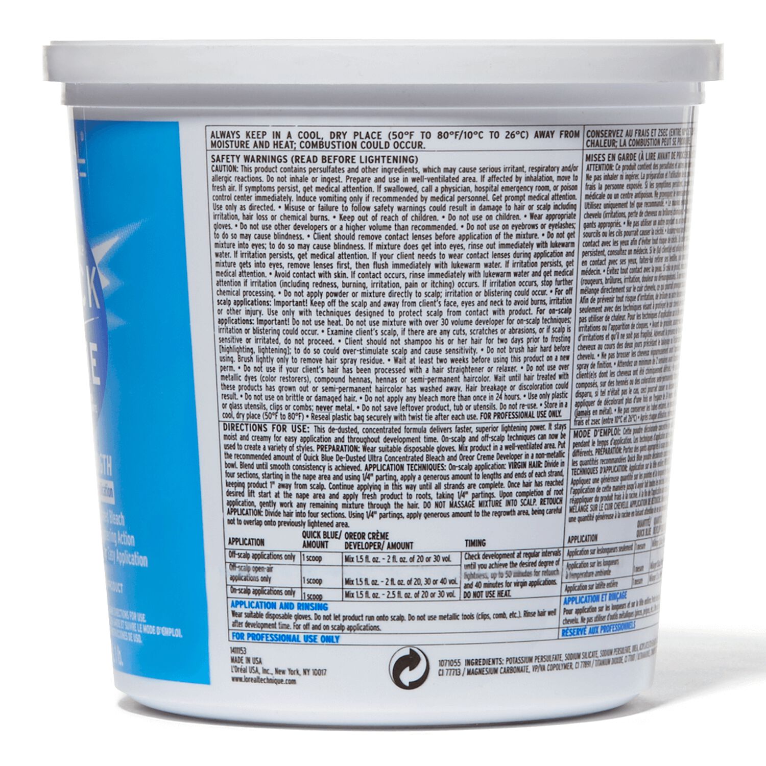 loreal blue lightening powder