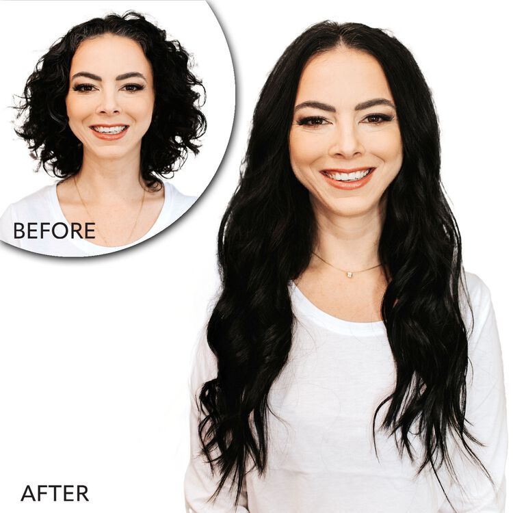 18" Ultra-Seamless Clip-in Hair Extensions Black