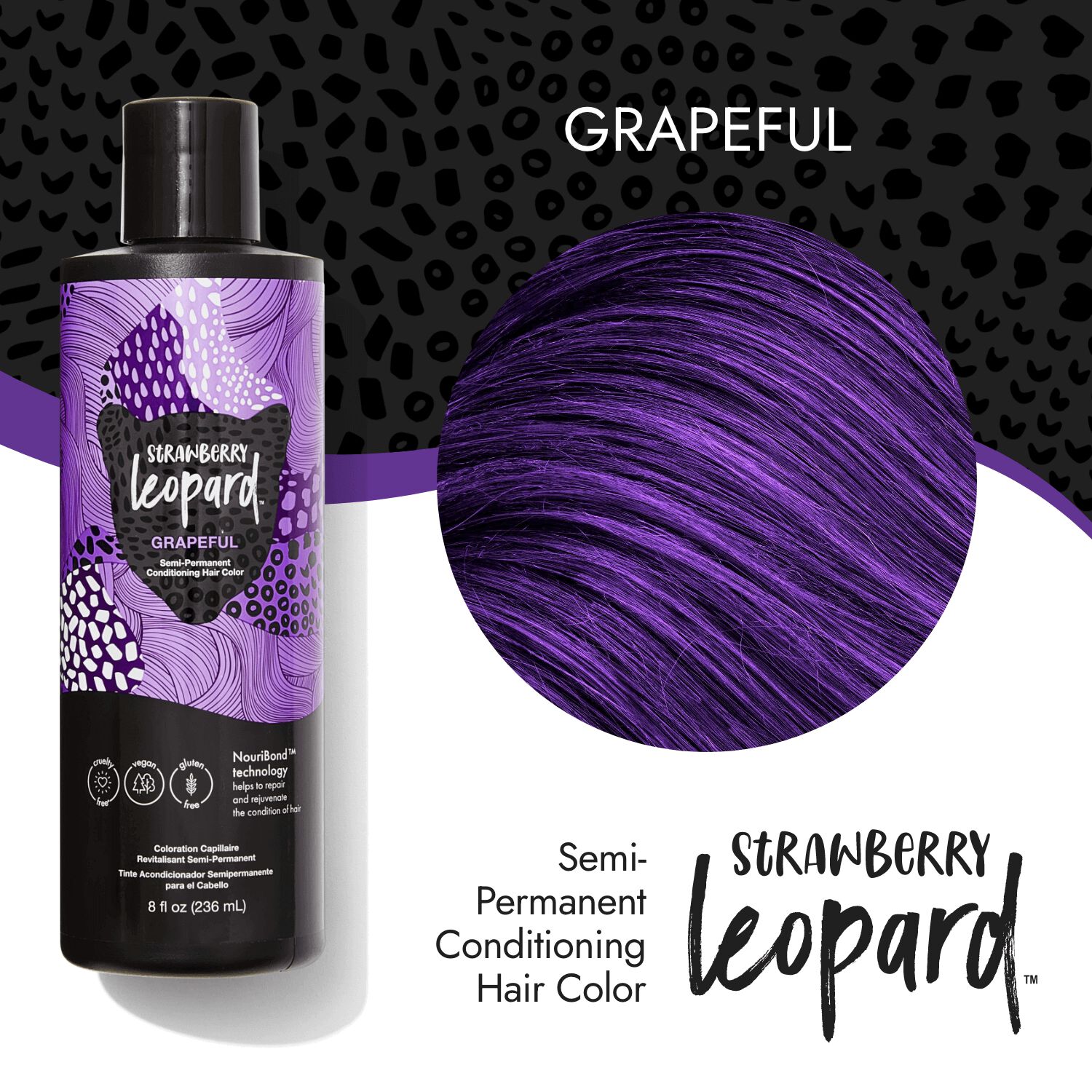 Strawberry Leopard Grapeful Semi Permanent Conditioning Hair Color | Semi  Permanent Hair Color | Sally Beauty